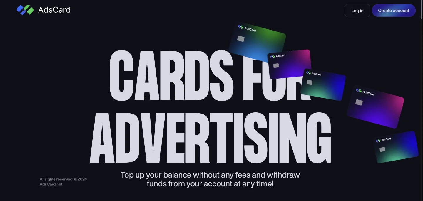 Cards for advertising