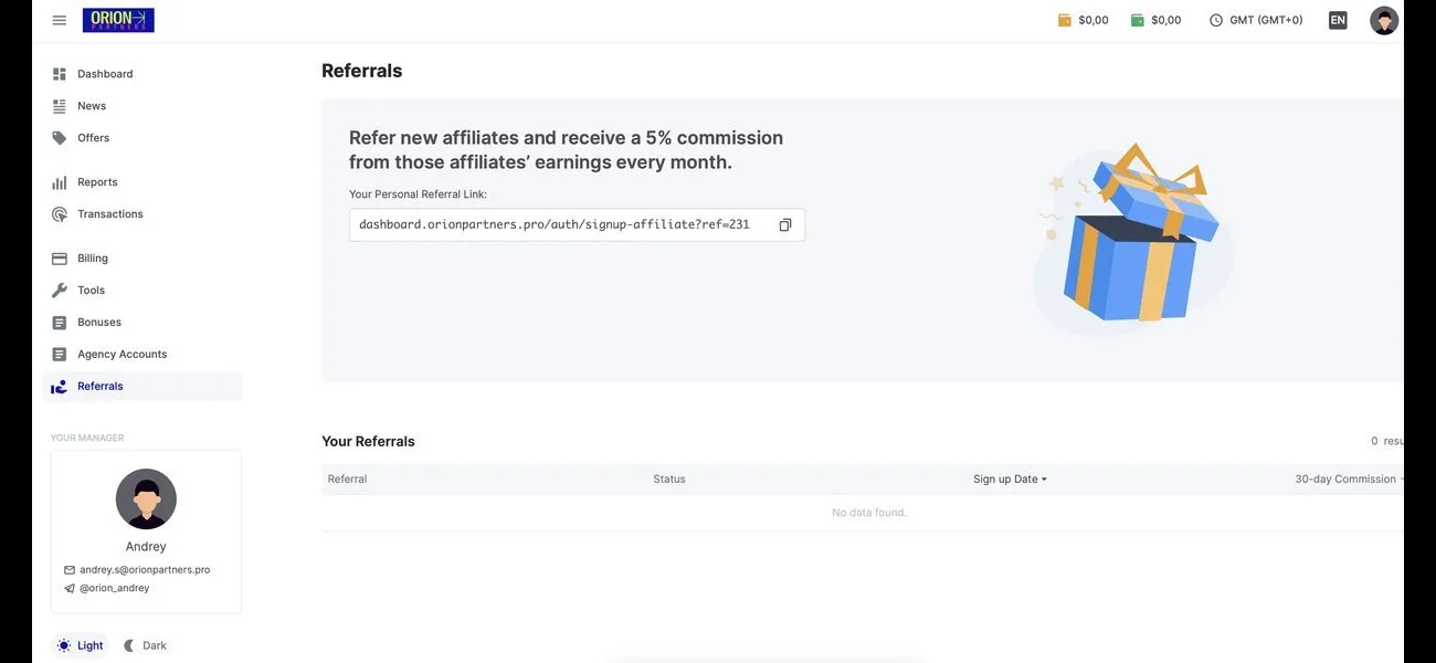 Orion Partners Referrals