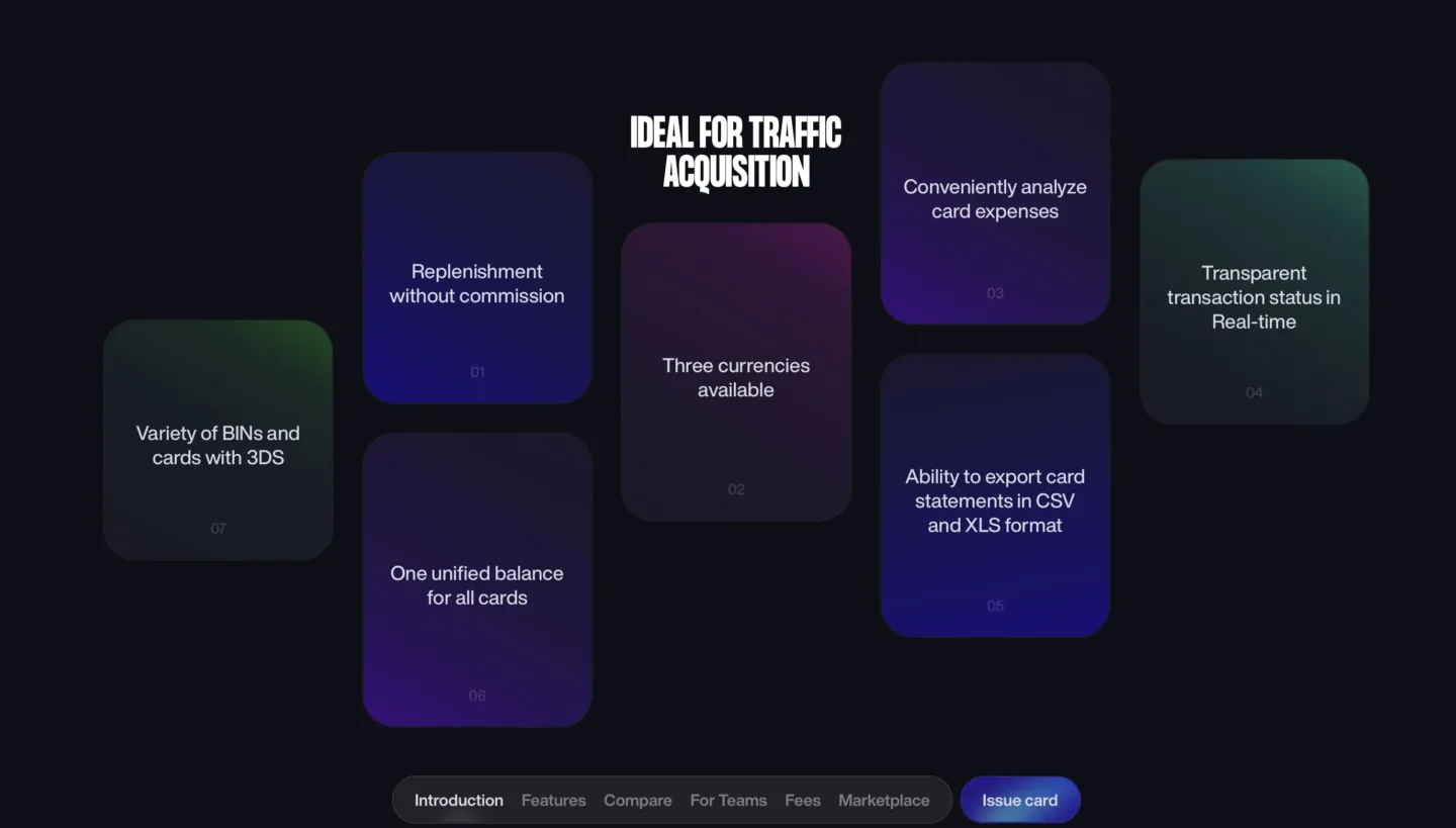 Ideal for traffic acquisition